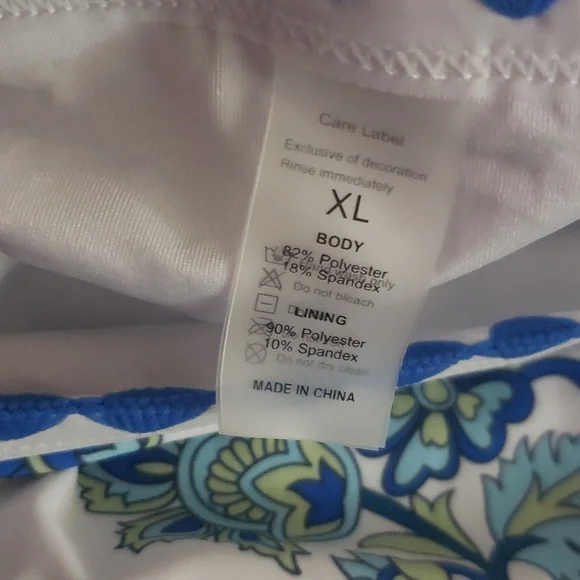 Print High Waisted Tummy Control Bikini Set - Picture 7 of 9